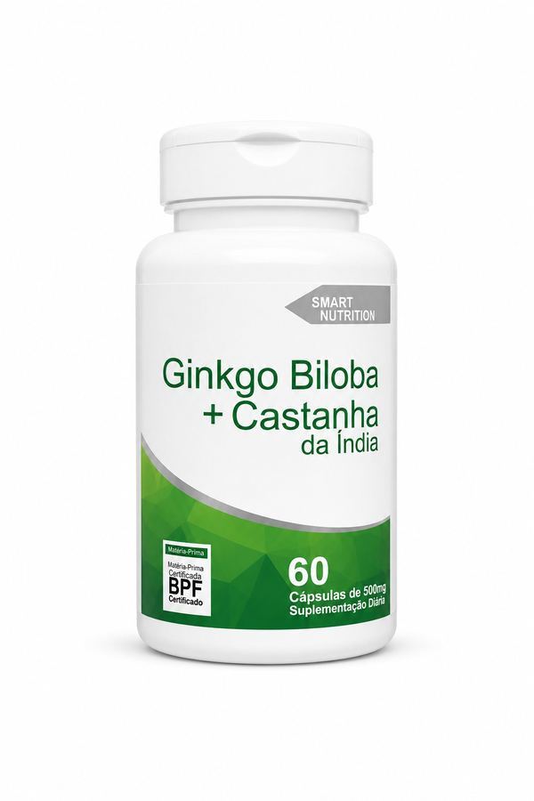 Ginkgo Biloba + Castanha-da-Índia 60 Cápsulas (500mg)