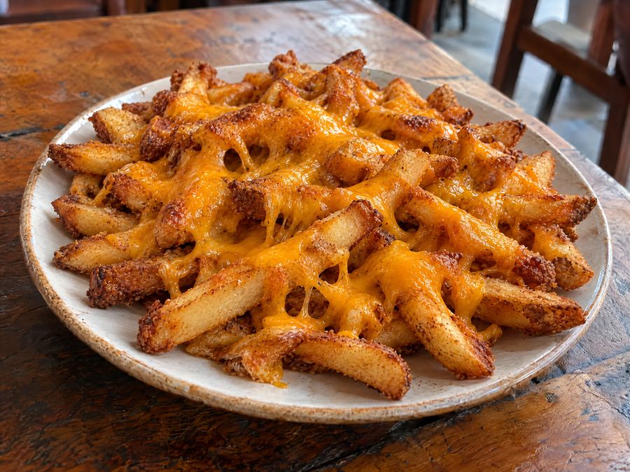 Batata frita com cheddar