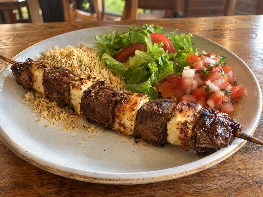 Carne com queijo